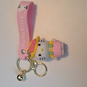Hello Kitty Wristlet Keychain Pink And Yellow - NWOT